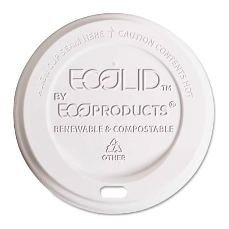 Eco-Products Eco-Products Hot Cup Lid, 10-20 oz, White, 800/Carton EP-ECOLID-W